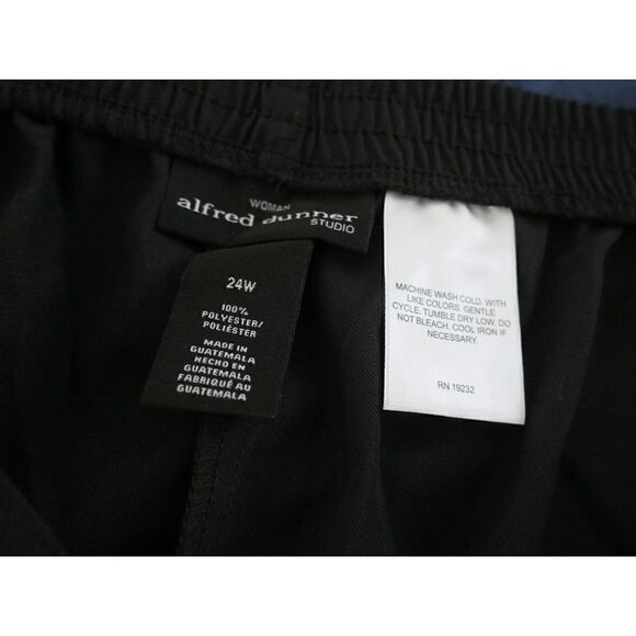 Alfred Dunner Black Proportioned Straight-Leg Pants 24W - Picture 8 of 9